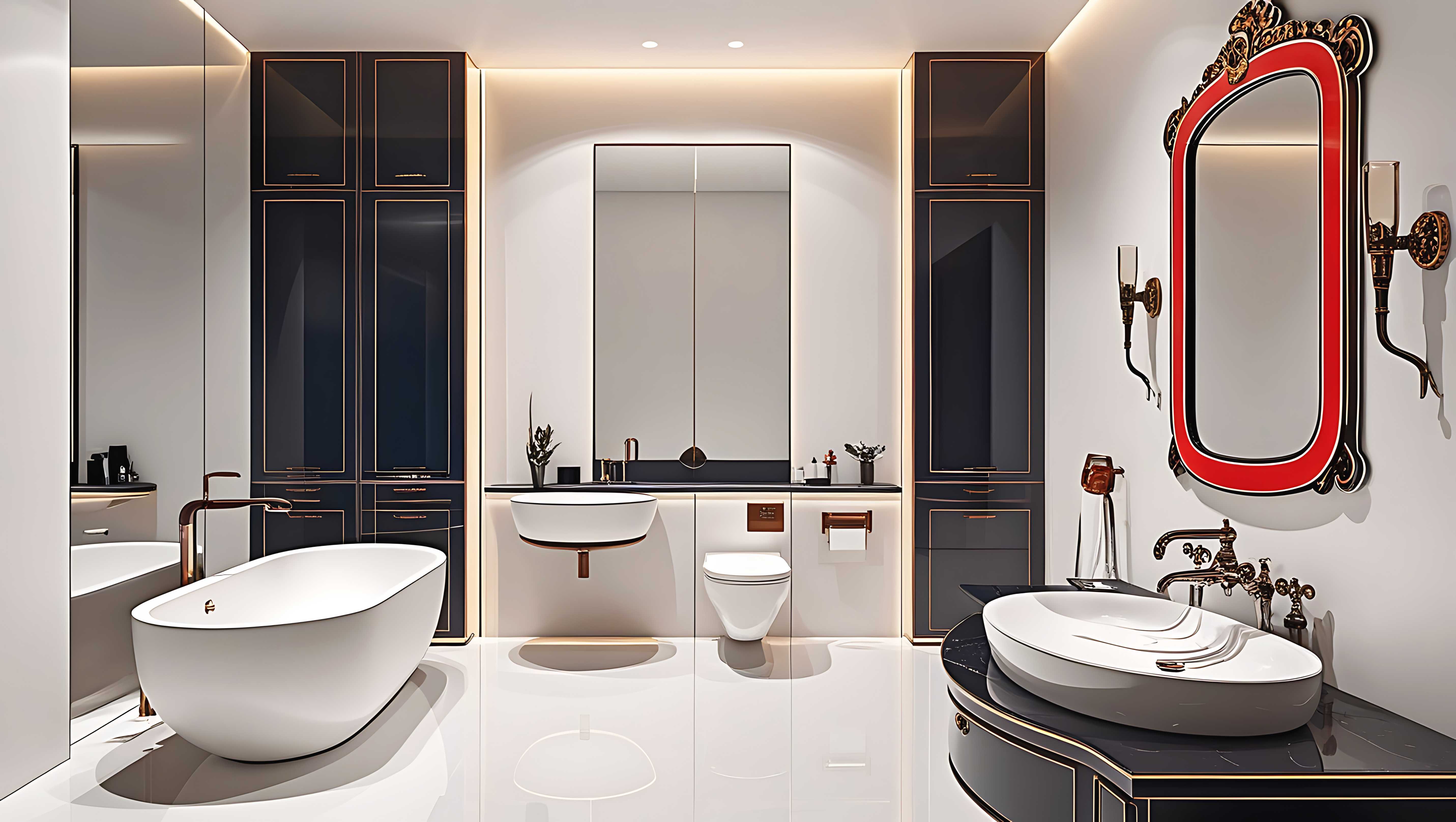 Modern bathroom interiors with premium sanitaryware